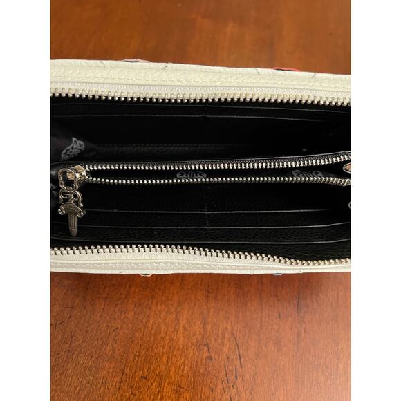 Chrome Hearts Multi Color Cross Patch Wallet in White Silver Hardware - Picture 6 of 6